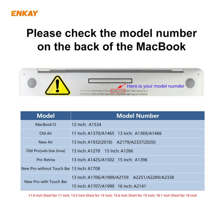 ENKAY Clear HD PET Screen Protector for MacBook Pro 13.3 inch A2289 / A2251 / A2338 (2020) - HoMEdemic™ 