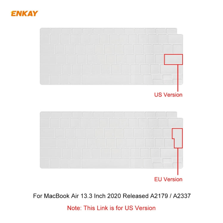ENKAY Soft TPU Keyboard Protector Film for MacBook Air 13.3 inch A2179 (2020) / A2337 (2020), Version:EU Version - HoMEdemic™ 