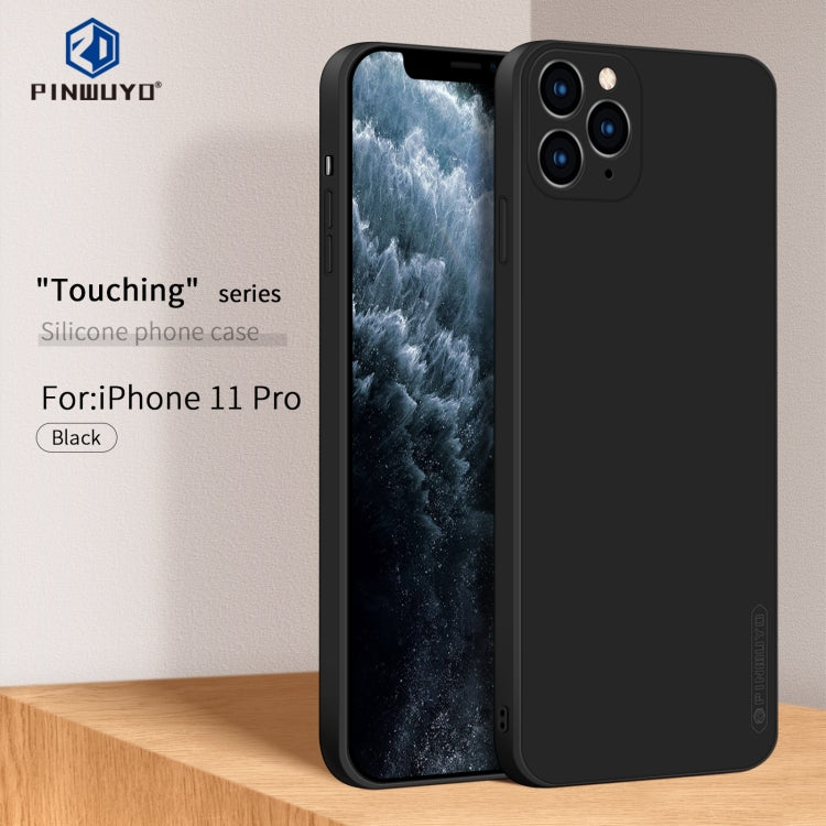 For iPhone 11 Pro PINWUYO Sense Series Liquid Silicone TPU Mobile Phone Case(Black) - HoMEdemic™ 