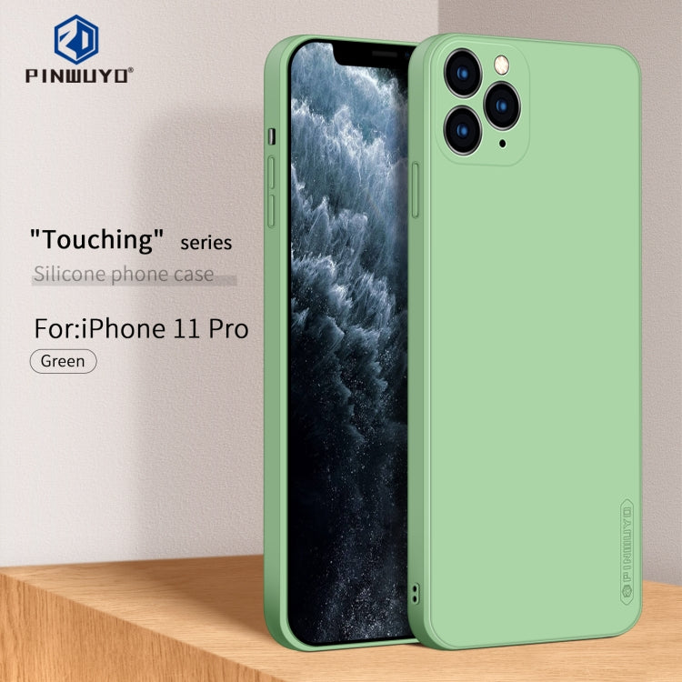 For iPhone 11 Pro PINWUYO Sense Series Liquid Silicone TPU Mobile Phone Case(Green) - HoMEdemic™ 