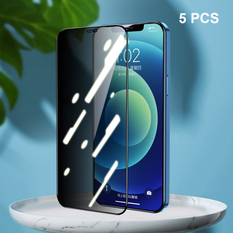 For iPhone 12 / 12 Pro 5pcs ENKAY Hat-Prince Full Coverage 28 Degree Privacy Screen Protector Anti-spy Tempered Glass Film - HoMEdemic™ 