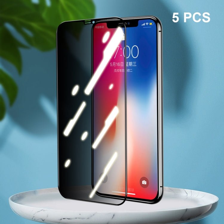 For iPhone 11 Pro / XS / X 5pcs ENKAY Hat-Prince Full Coverage 28 Degree Privacy Screen Protector Anti-spy Tempered Glass Film - HoMEdemic™ 