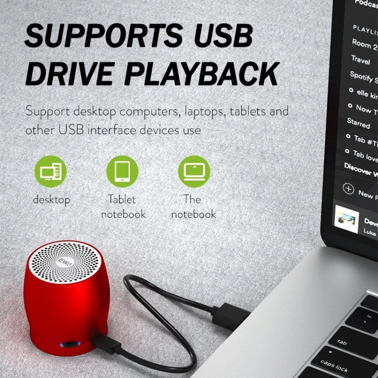EWA A1 Portable TWS Bluetooth Wireless Speaker IPX5 Waterproof Support TF Card(Red) - HoMEdemic™ 