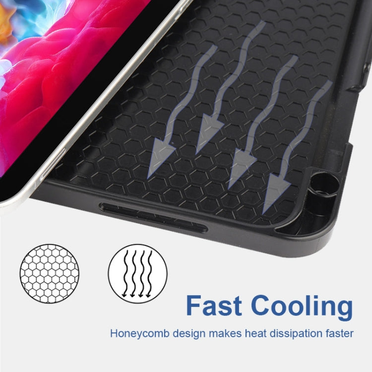 For iPad Pro 11 2022 / 2021 / 2020 ENKAY 3-Folding Shockproof TPU Cover Custer Texture PU Leather Tablet Case with Pencil Slot & Holder & Sleep / Wake-up Function(Black) - HoMEdemic™ 