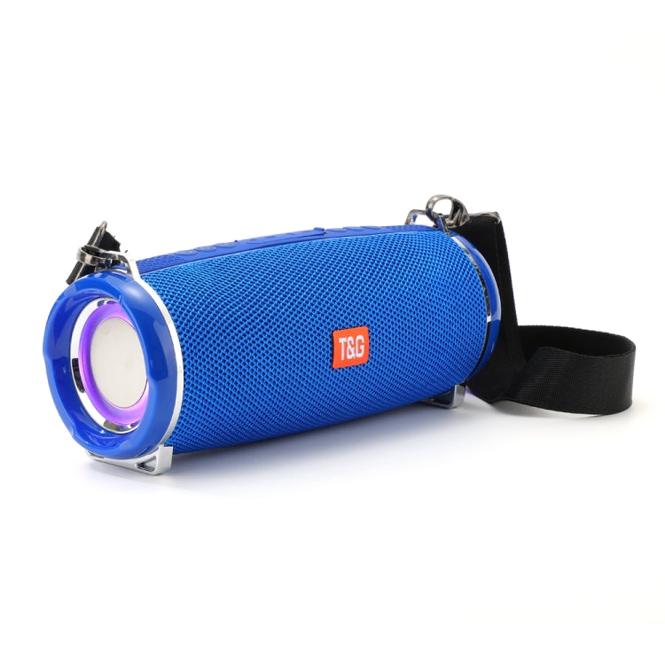T&G TG192 LED Flashing Light Portable Wireless Bass 3D Stereo Bluetooth Speaker, Support FM / TF Card / USB(Blue) - HoMEdemic™ 