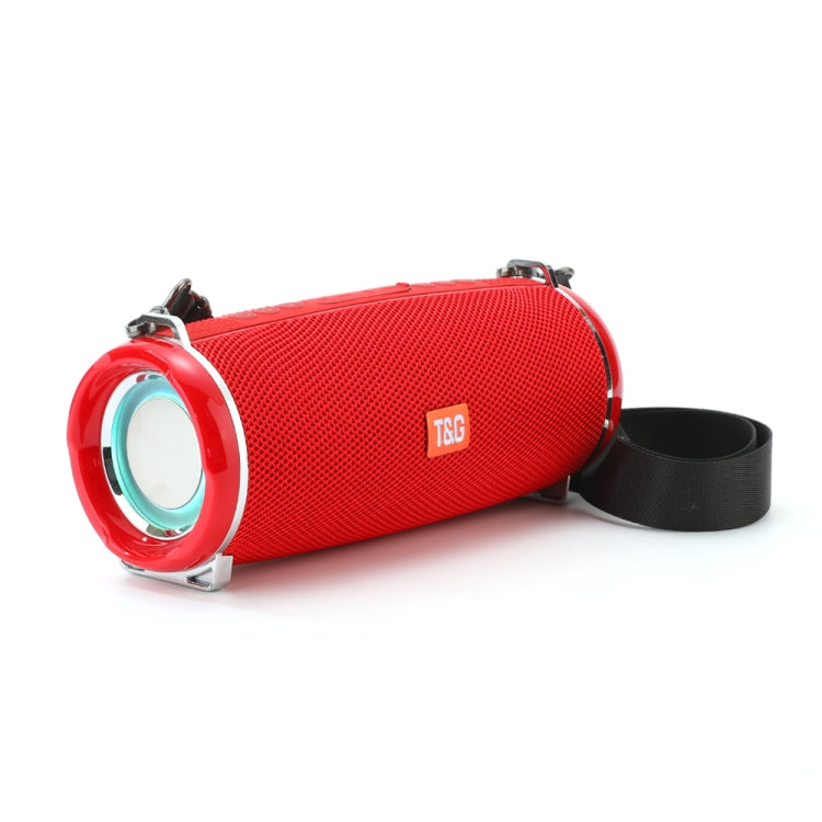 T&G TG192 LED Flashing Light Portable Wireless Bass 3D Stereo Bluetooth Speaker, Support FM / TF Card / USB(Red) - HoMEdemic™ 