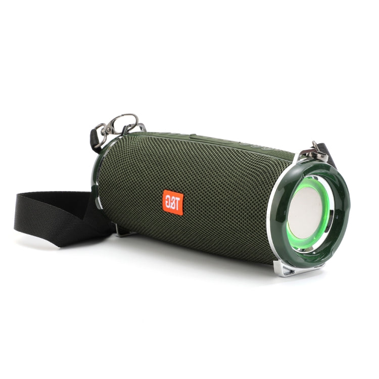 T&G TG192 LED Flashing Light Portable Wireless Bass 3D Stereo Bluetooth Speaker, Support FM / TF Card / USB(Green) - HoMEdemic™ 