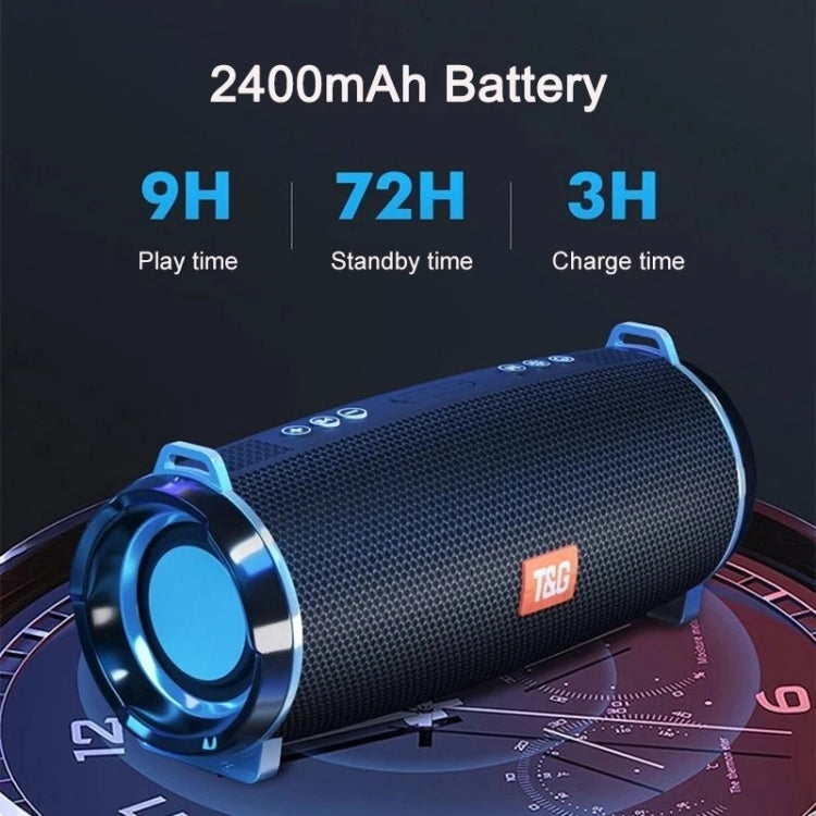 T&G TG192 LED Flashing Light Portable Wireless Bass 3D Stereo Bluetooth Speaker, Support FM / TF Card / USB(Blue) - HoMEdemic™ 