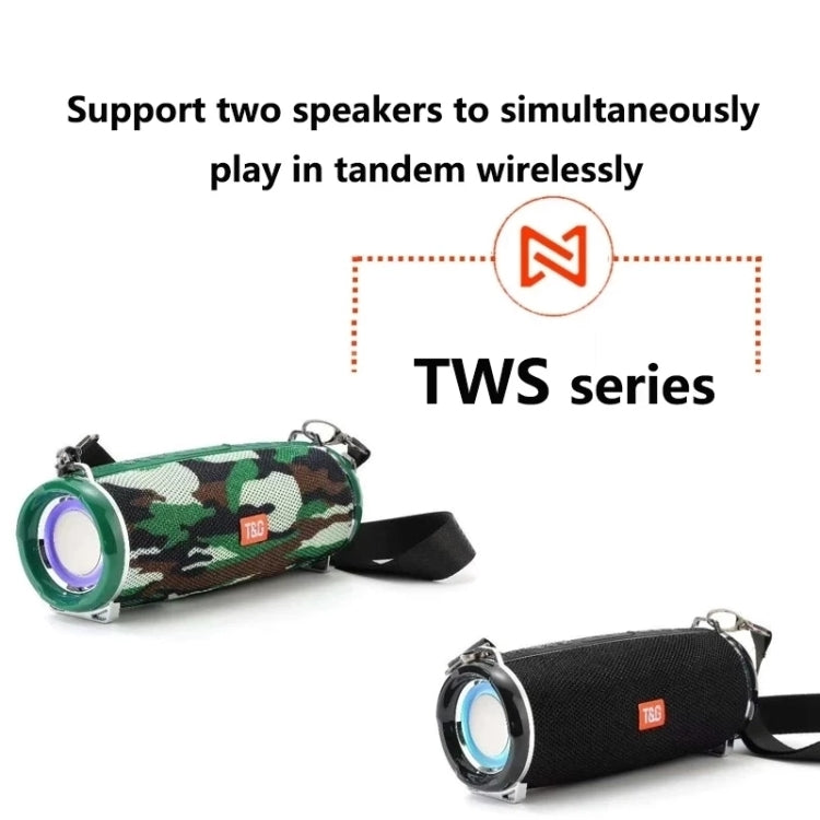 T&G TG192 LED Flashing Light Portable Wireless Bass 3D Stereo Bluetooth Speaker, Support FM / TF Card / USB(Blue) - HoMEdemic™ 