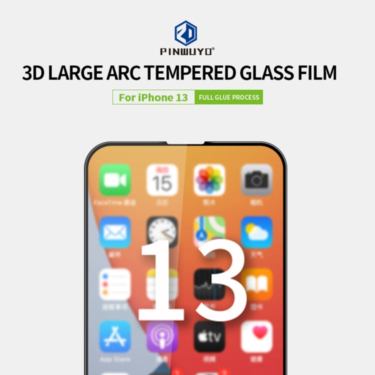 For iPhone 13 / 13 Pro PINWUYO 9H 3D Curved Full Screen Explosion-proof Tempered Glass Film(Black) - HoMEdemic™ 