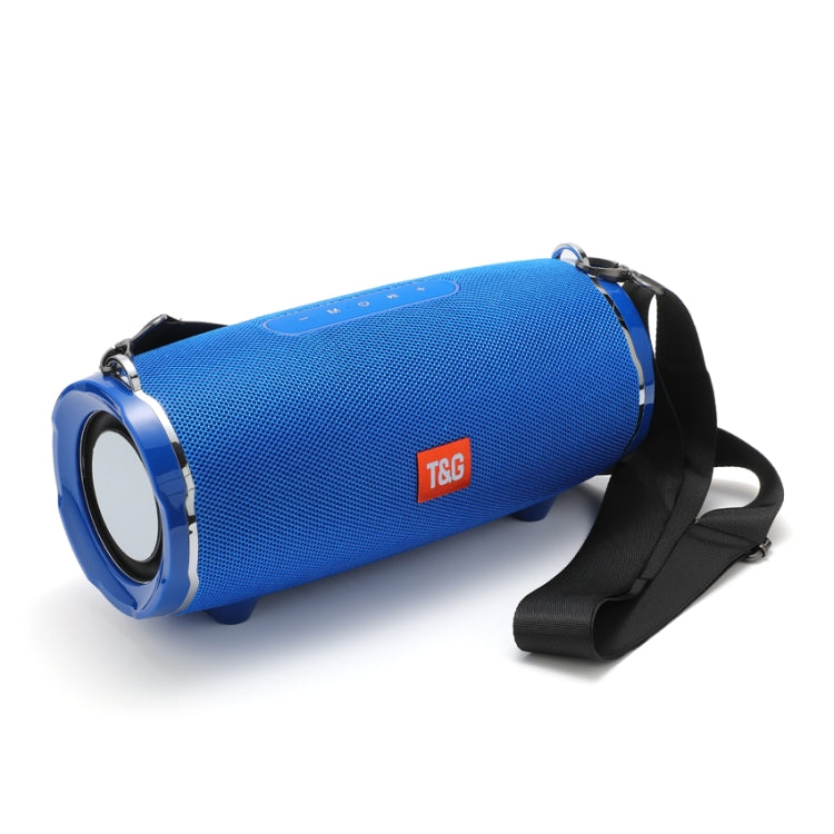 T&G TG187 Portable Waterproof Wireless Bass Surround Bluetooth Speaker with Shoulder Strap, Support FM / TF  Card(Blue) - HoMEdemic™ 