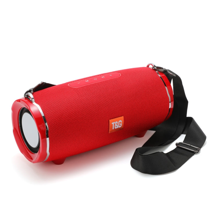 T&G TG187 Portable Waterproof Wireless Bass Surround Bluetooth Speaker with Shoulder Strap, Support FM / TF  Card(Red) - HoMEdemic™ 