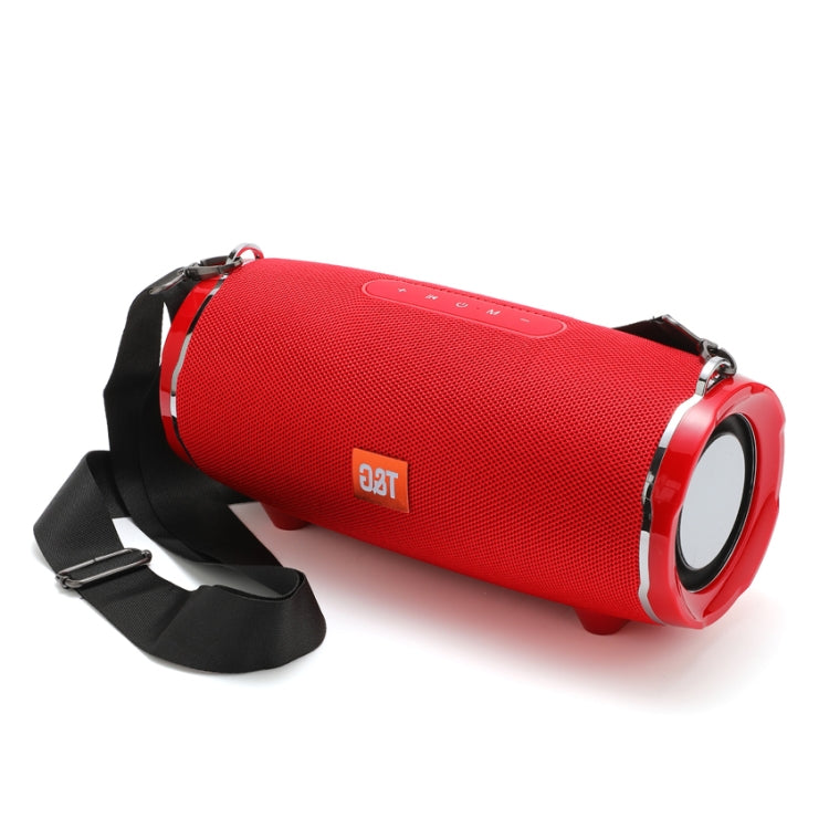 T&G TG187 Portable Waterproof Wireless Bass Surround Bluetooth Speaker with Shoulder Strap, Support FM / TF  Card(Red) - HoMEdemic™ 