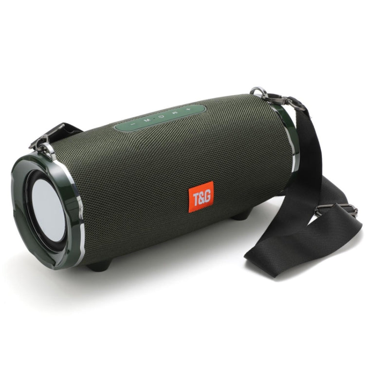 T&G TG187 Portable Waterproof Wireless Bass Surround Bluetooth Speaker with Shoulder Strap, Support FM / TF  Card(Green) - HoMEdemic™ 