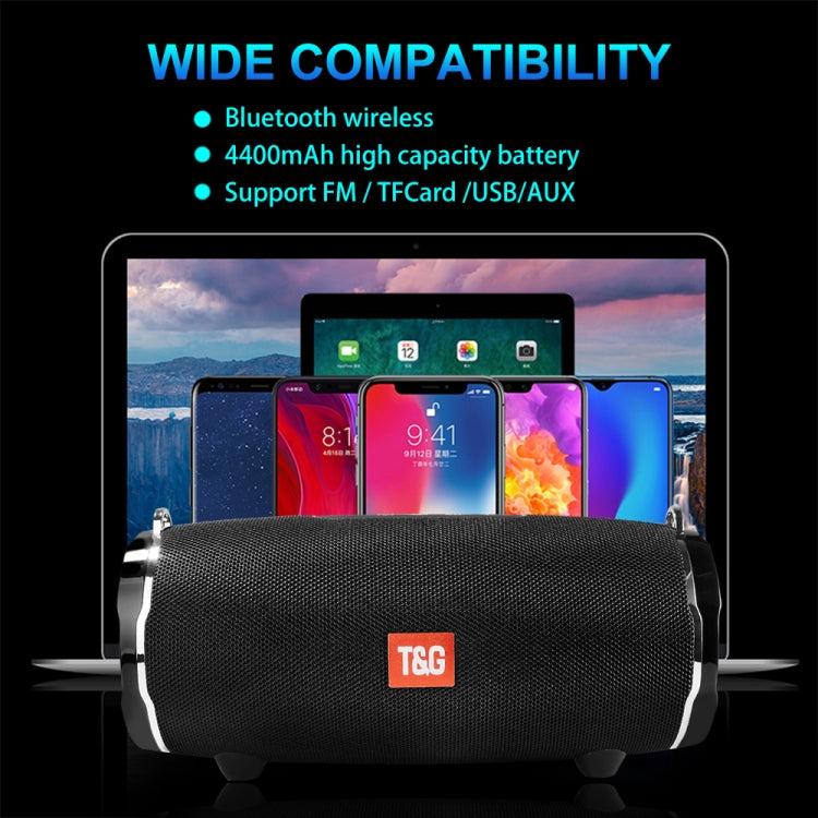 T&G TG187 Portable Waterproof Wireless Bass Surround Bluetooth Speaker with Shoulder Strap, Support FM / TF  Card(Blue) - HoMEdemic™ 