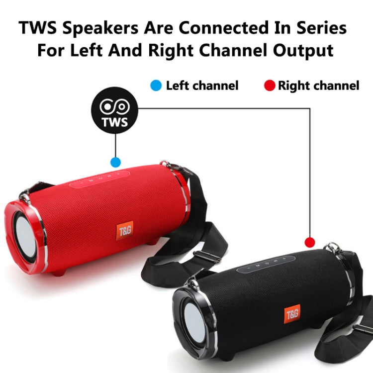 T&G TG187 Portable Waterproof Wireless Bass Surround Bluetooth Speaker with Shoulder Strap, Support FM / TF  Card(Blue) - HoMEdemic™ 