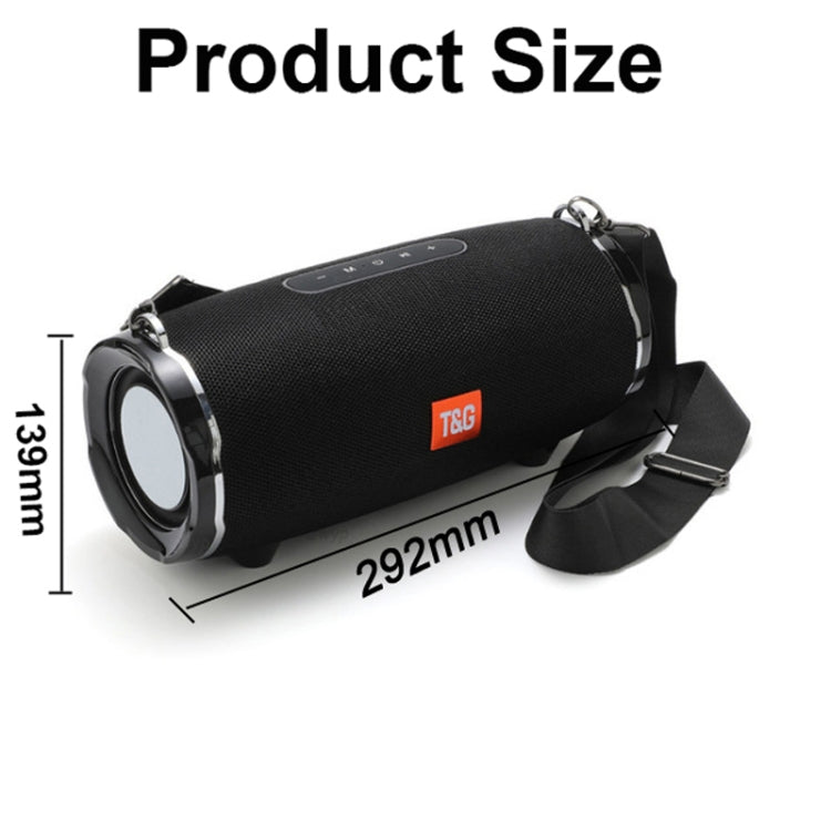 T&G TG187 Portable Waterproof Wireless Bass Surround Bluetooth Speaker with Shoulder Strap, Support FM / TF  Card(Black) - HoMEdemic™ 