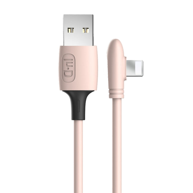 ENKAY Hat-Prince ENK-CB210 2.4A USB to 8 Pin 90 Degree Elbow Silicone Data Sync Fast Charging Cable, Cable Length: 1.2m(Pink) - HoMEdemic™ 