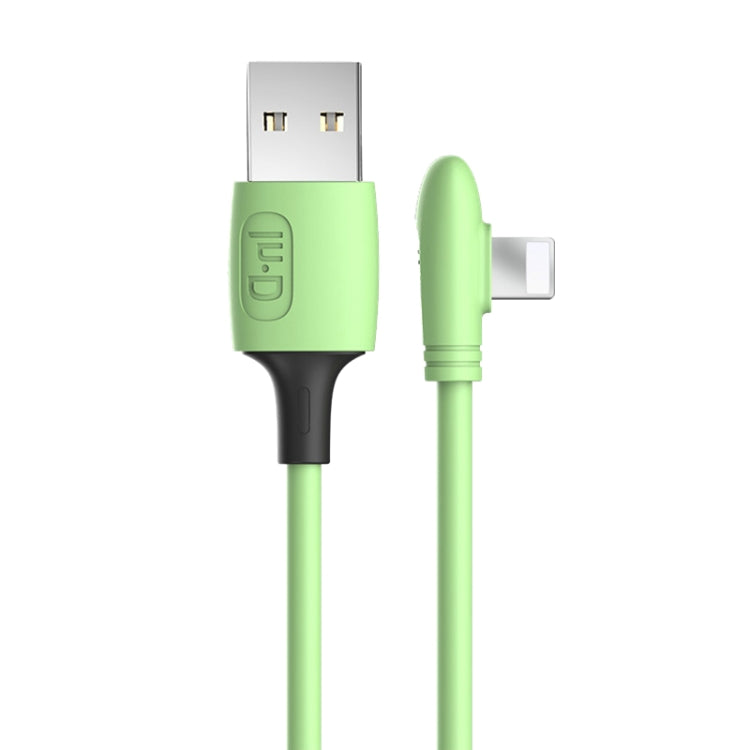 ENKAY Hat-Prince ENK-CB210 2.4A USB to 8 Pin 90 Degree Elbow Silicone Data Sync Fast Charging Cable, Cable Length: 1.2m(Green) - HoMEdemic™ 