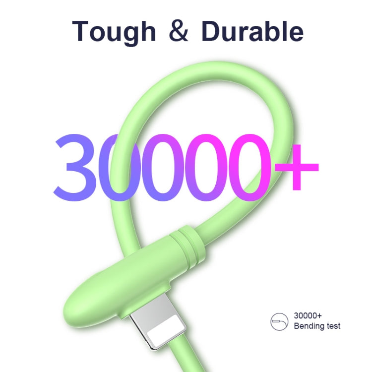 ENKAY Hat-Prince ENK-CB210 2.4A USB to 8 Pin 90 Degree Elbow Silicone Data Sync Fast Charging Cable, Cable Length: 1.2m(Pink) - HoMEdemic™ 