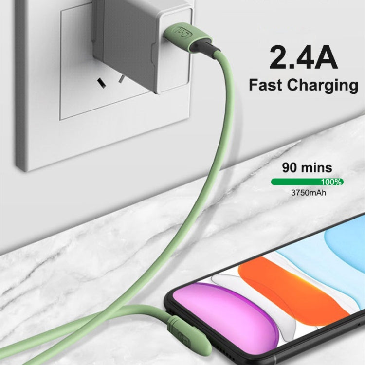 ENKAY Hat-Prince ENK-CB210 2.4A USB to 8 Pin 90 Degree Elbow Silicone Data Sync Fast Charging Cable, Cable Length: 1.2m(Pink) - HoMEdemic™ 