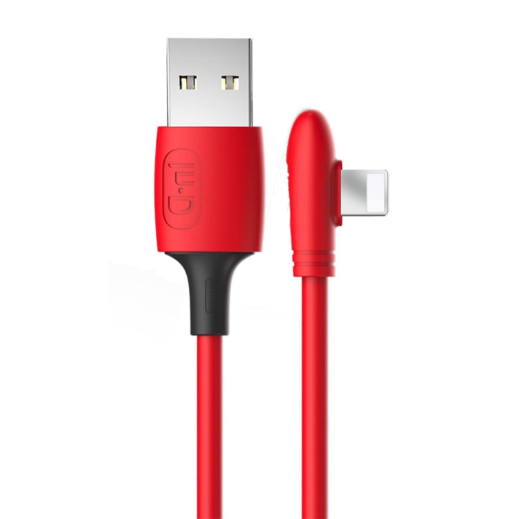 ENKAY Hat-Prince ENK-CB211 2.4A USB to 8 Pin 90 Degree Elbow Silicone Data Sync Fast Charging Cable, Cable Length: 1.8m(Red) - HoMEdemic™ 
