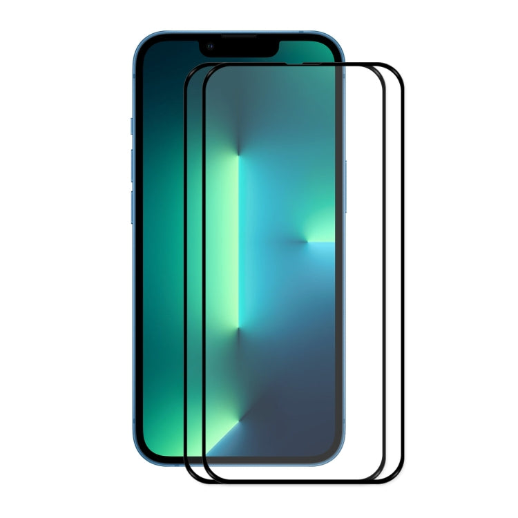 For iPhone 13 / 13 Pro 2pcs ENKAY Hat-Prince Full Glue 0.26mm 9H 2.5D Tempered Glass Screen Protector Full Coverage Film - HoMEdemic™ 