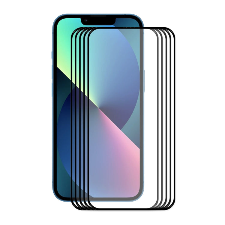 For iPhone 13 mini 5pcs ENKAY Hat-Prince Full Glue 0.26mm 9H 2.5D Tempered Glass Screen Protector Full Coverage Film - HoMEdemic™ 