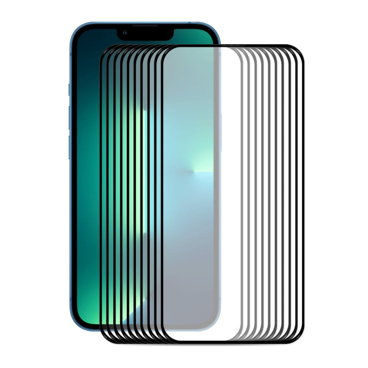For iPhone 13 / 13 Pro 10pcs ENKAY Hat-Prince Full Glue 0.26mm 9H 2.5D Tempered Glass Screen Protector Full Coverage Film - HoMEdemic™ 