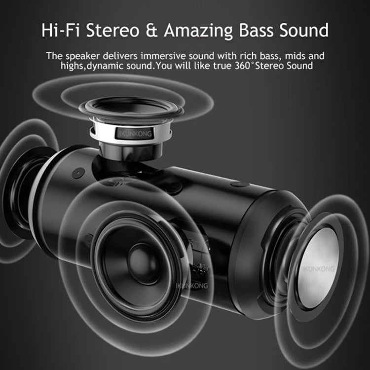 T&G TG621 Portable Waterproof 3D Stereo Wireless Speaker, Support FM Radio / TWS / TF Card(Black) - HoMEdemic™ 