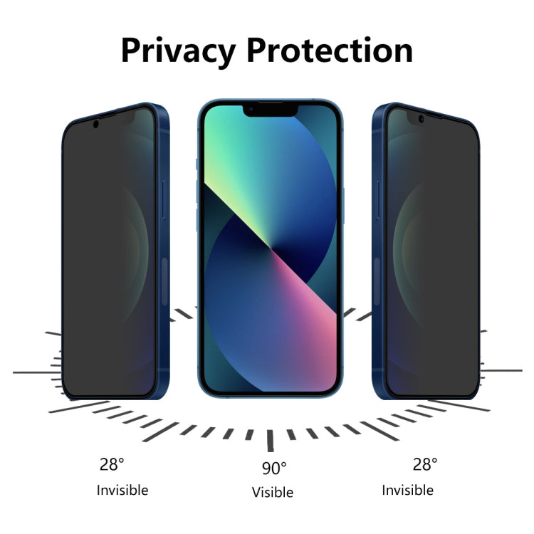 For iPhone 13 mini 2pcs ENKAY Hat-Prince Full Coverage 28 Degree Privacy Screen Protector Anti-spy Tempered Glass Film - HoMEdemic™ 