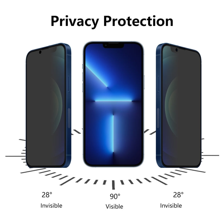 For iPhone 13 / 13 Pro 2pcs ENKAY Hat-Prince Full Coverage 28 Degree Privacy Screen Protector Anti-spy Tempered Glass Film - HoMEdemic™ 