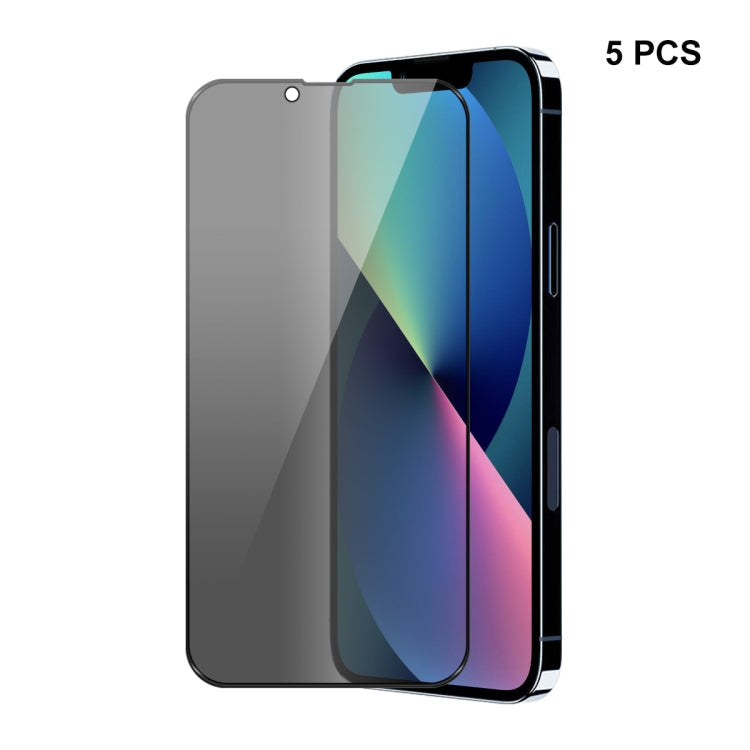 For iPhone 13 mini 5pcs ENKAY Hat-Prince Full Coverage 28 Degree Privacy Screen Protector Anti-spy Tempered Glass Film - HoMEdemic™ 