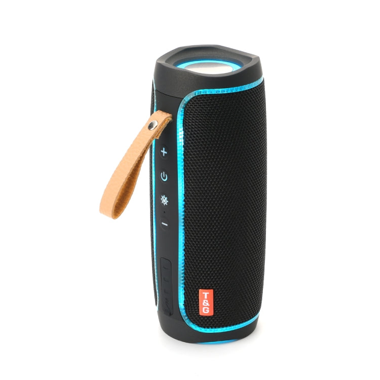 T&G TG287 LED Flashing Light Bluetooth Speaker Portable Wireless Stereo Bass Subwoofer FM / TF / USB(Black) - HoMEdemic™ 