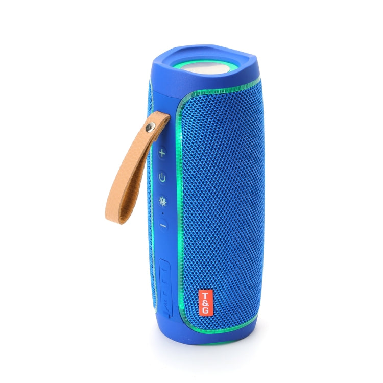 T&G TG287 LED Flashing Light Bluetooth Speaker Portable Wireless Stereo Bass Subwoofer FM / TF / USB(Blue) - HoMEdemic™ 