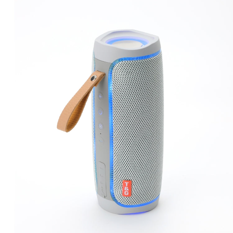 T&G TG287 LED Flashing Light Bluetooth Speaker Portable Wireless Stereo Bass Subwoofer FM / TF / USB(Gray) - HoMEdemic™ 