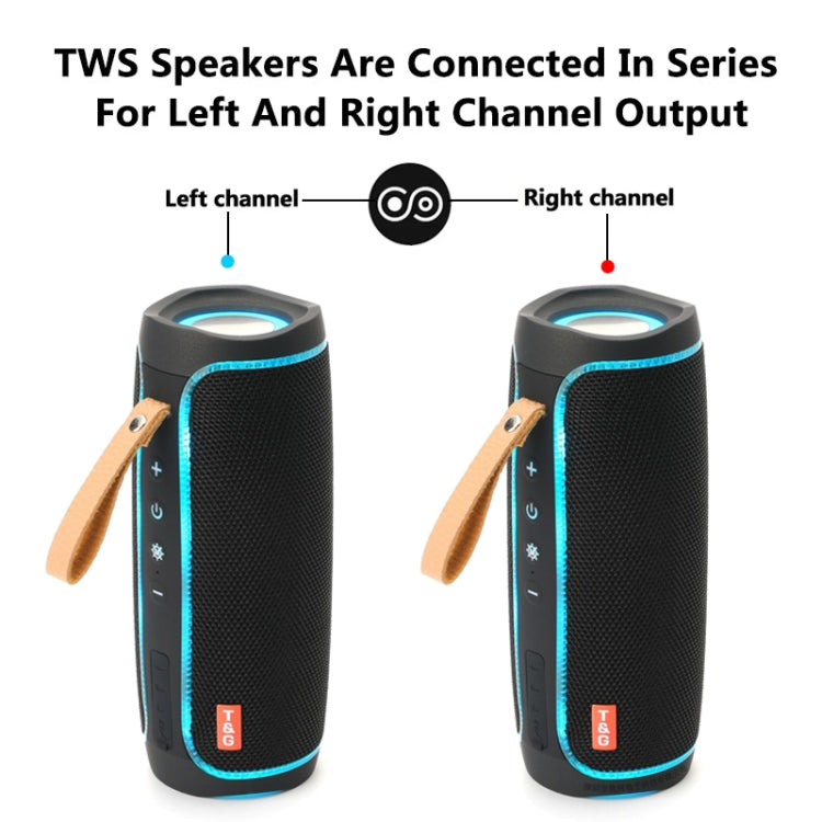 T&G TG287 LED Flashing Light Bluetooth Speaker Portable Wireless Stereo Bass Subwoofer FM / TF / USB(Gray) - HoMEdemic™ 