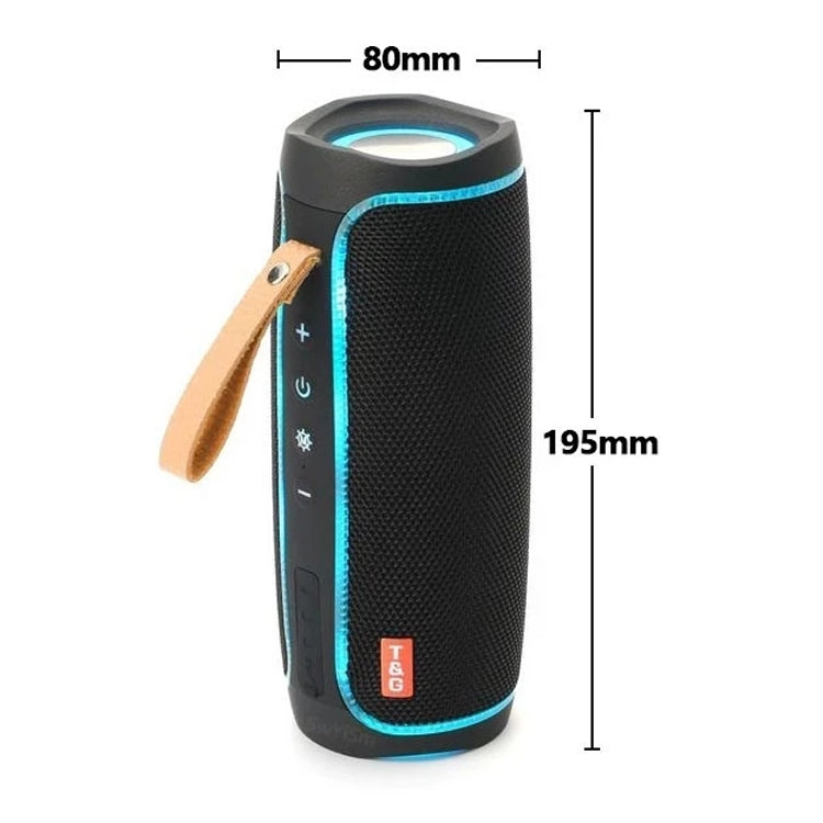 T&G TG287 LED Flashing Light Bluetooth Speaker Portable Wireless Stereo Bass Subwoofer FM / TF / USB(Gray) - HoMEdemic™ 