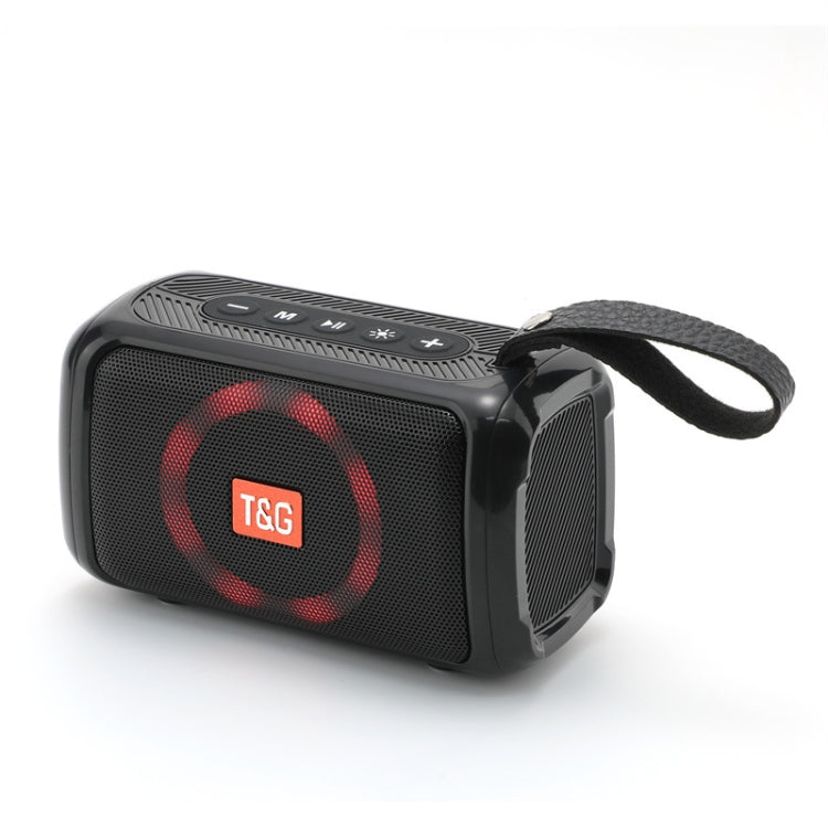 T&G TG193 Portable Bluetooth Speaker LED Light Waterproof Outdoor Subwoofer Support TF Card / FM Radio / AUX(Black) - HoMEdemic™ 