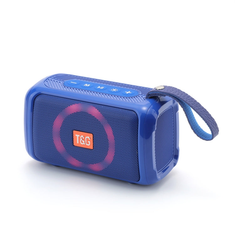 T&G TG193 Portable Bluetooth Speaker LED Light Waterproof Outdoor Subwoofer Support TF Card / FM Radio / AUX(Blue) - HoMEdemic™ 