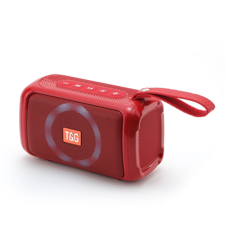 T&G TG193 Portable Bluetooth Speaker LED Light Waterproof Outdoor Subwoofer Support TF Card / FM Radio / AUX(Red) - HoMEdemic™ 