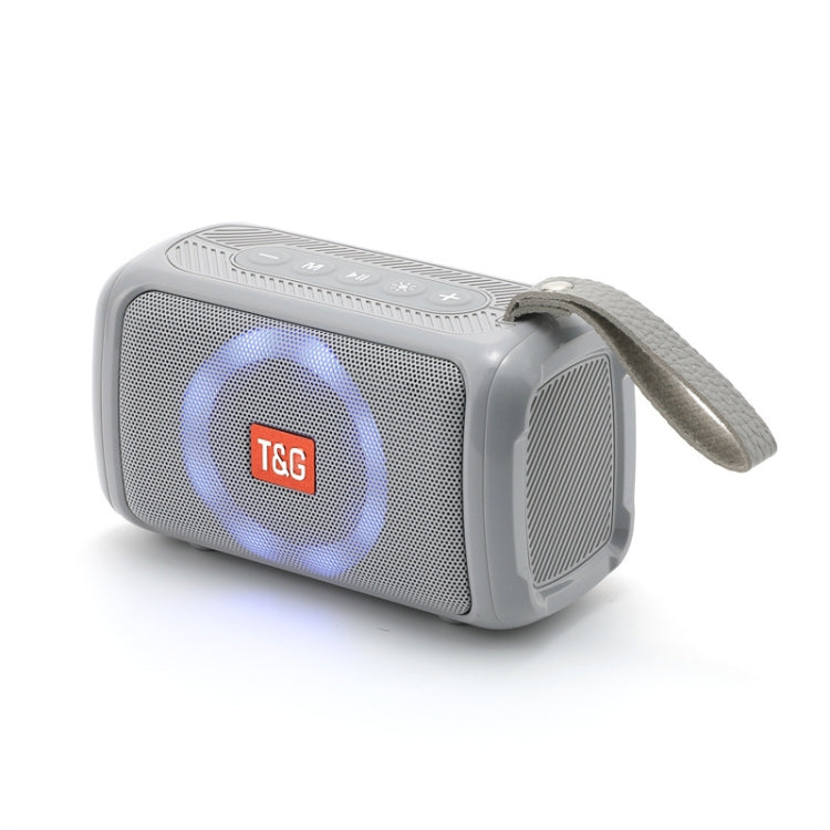 T&G TG193 Portable Bluetooth Speaker LED Light Waterproof Outdoor Subwoofer Support TF Card / FM Radio / AUX(Gray) - HoMEdemic™ 