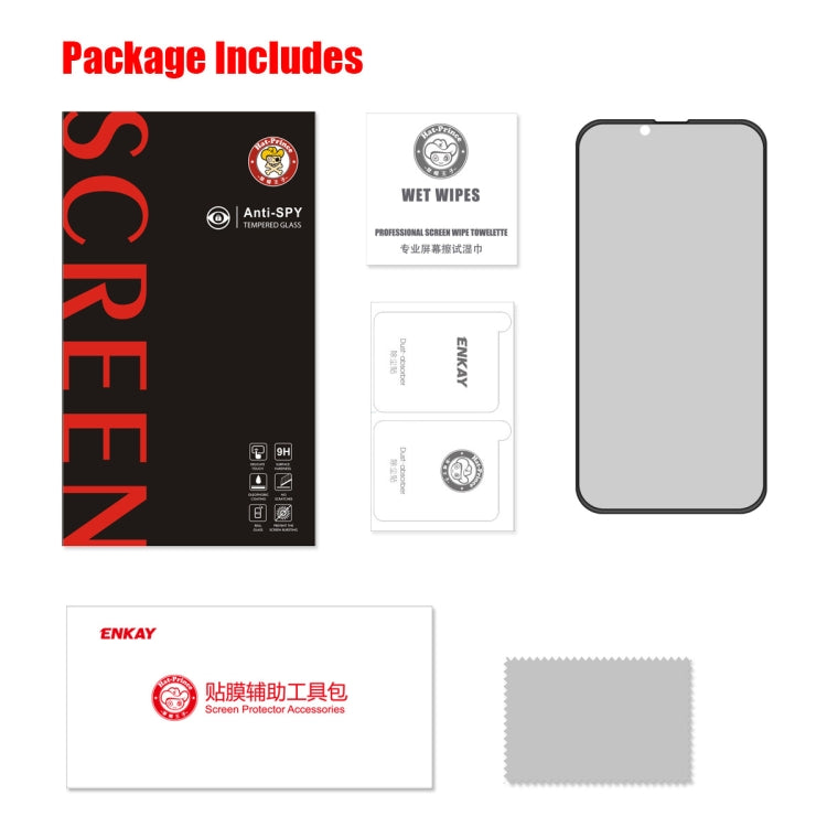 For iPhone 13 mini ENKAY Hat-Prince Full Coverage Anti-drop Privacy Screen Protector Anti-spy Tempered Glass Film - HoMEdemic™ 