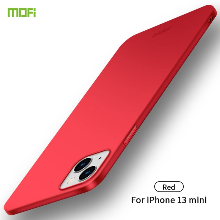 For iPhone 13 mini  MOFI Frosted PC Ultra-thin Hard Case(Red) - HoMEdemic™ 