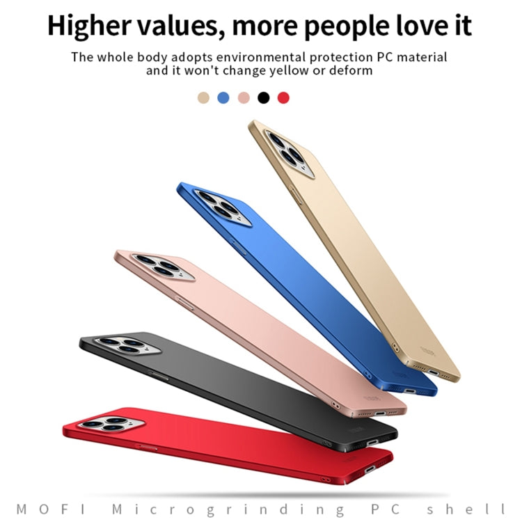 For iPhone 13 Pro Max  MOFI Frosted PC Ultra-thin Hard Case(Blue) - HoMEdemic™ 