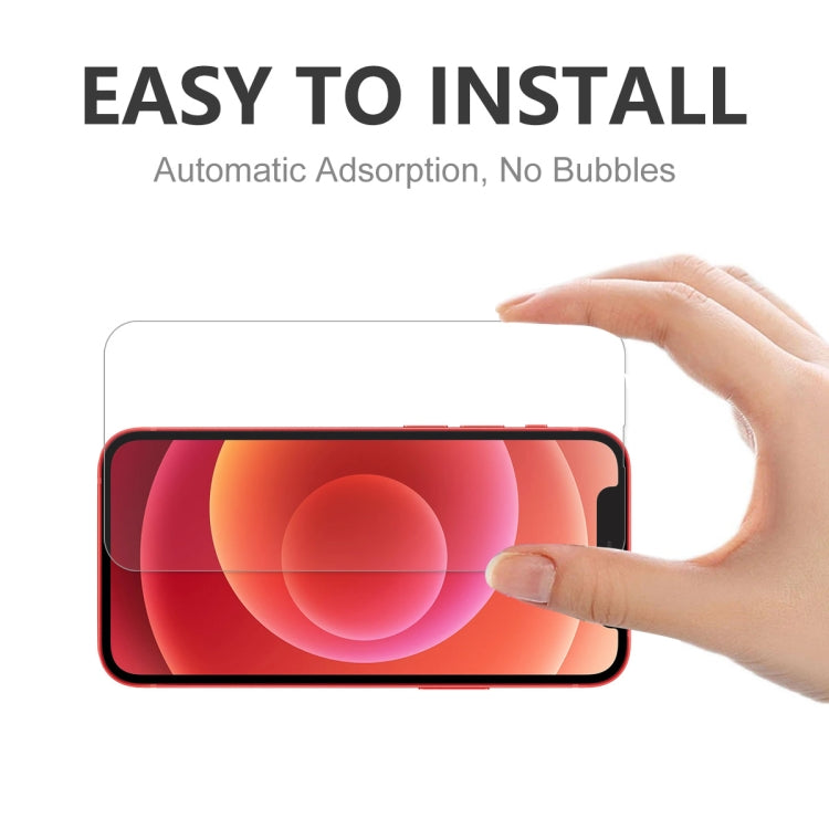 For iPhone 13 ENKAY Liquid Silicone Shockproof Case with 9H Tempered Glass Film(Orange) - HoMEdemic™ 