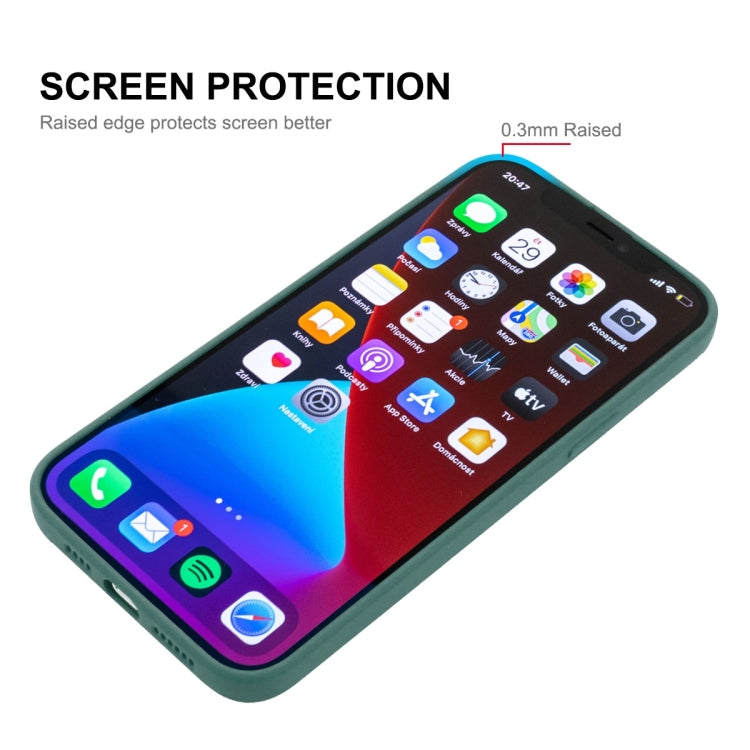For iPhone 13 Pro Max Hat-Prince ENKAY Liquid Silicone Shockproof Protective Case Drop Protection Cover + 9H Tempered Glass Screen Protector (Dark Green) - HoMEdemic™ 