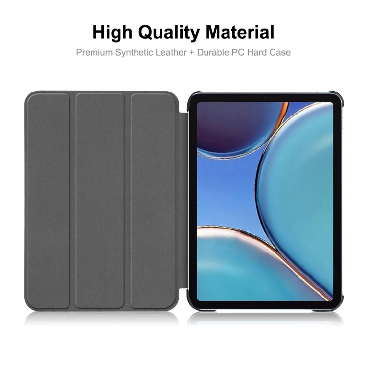 For iPad mini 2024 / mini 6 ENKAY Custer Texture Horizontal Flip PU+PC Leather Tablet Case with Three-folding Holder & Sleep / Wake-up Function(Light Blue) - HoMEdemic™ 