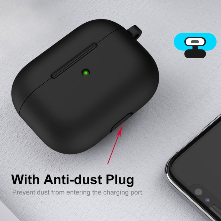 ENKAY Hat-Prince Thickened Silicone Protective Case Shock-Absorbing Cover with Keychain for Apple AirPods 3(Black) - HoMEdemic™ 