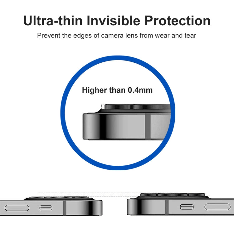 For iPhone 13 ENKAY Hat-Prince Aluminium Alloy + Tempered Glass Camera Lens Cover Film Ring(Red) - HoMEdemic™ 